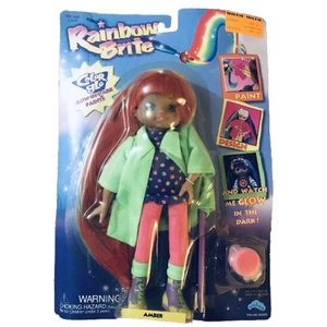 RAINBOW BRITE COLOR GLO DOLL Amber 9” Original Sealed Pack Rare